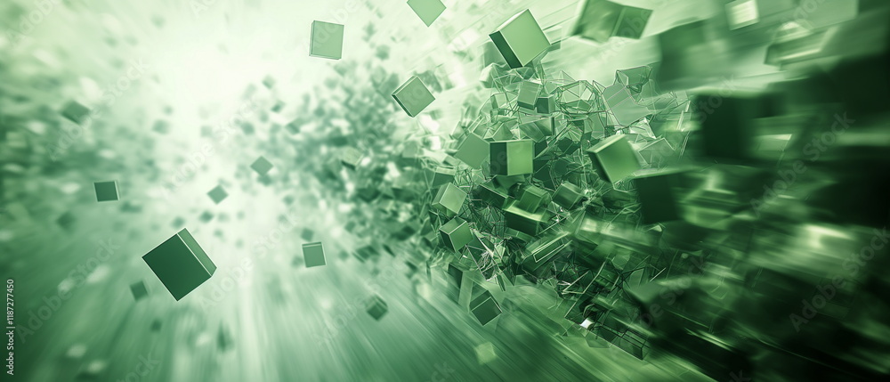Poster digital textures voxels. blur effect. dynamic prop_004