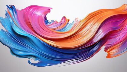 Vibrant Abstract Artwork Featuring Expressive Brushstrokes in Blue, Pink, and Orange Hues,...