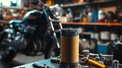 Motorcycle Maintenance: Oil Filter Change in a Vintage Garage