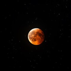 Obraz premium Red moon illuminating ocean waves and a dramatic horizon at night image
