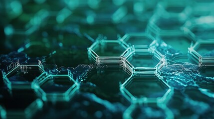 Obraz premium Hexagonal Background Design with Medical Technology Elements
