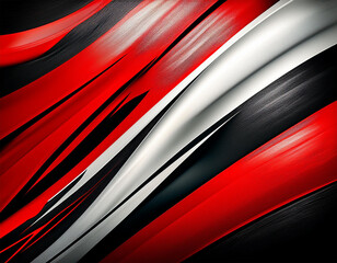 abstract graphic design with red black and white diagonal stripes for a dynamic racing theme