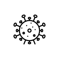 Bacteria icon flat editable icon mark
