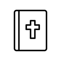Obraz premium Bible icon flat editable icon mark