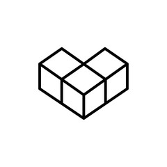 Boxes icon flat editable icon mark