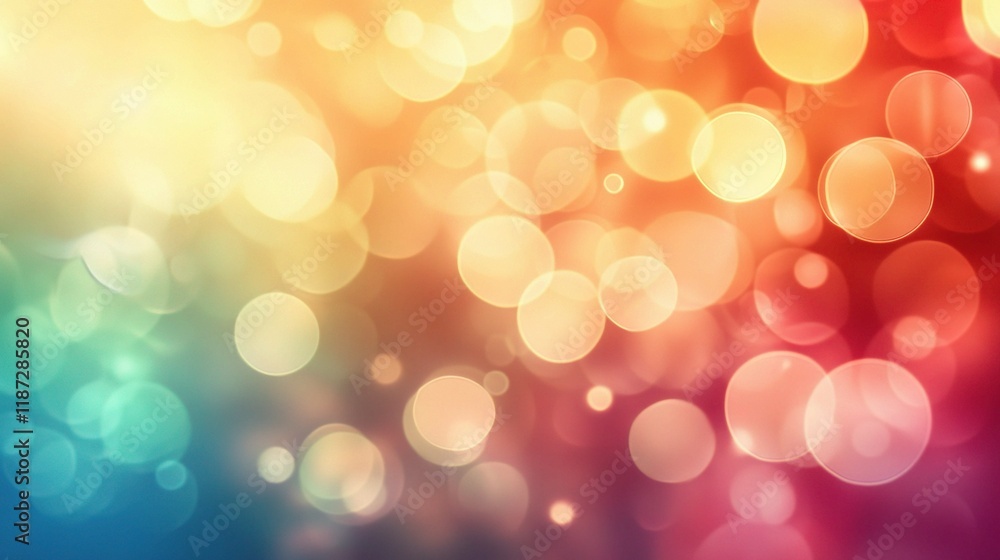 Poster colorful gradient bokeh background with soft light effects