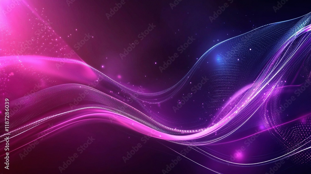 Poster vibrant abstract technology background with light and dynamic lines