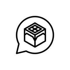 Chat craft icon flat editable icon mark