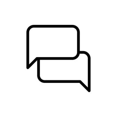 Naklejka premium Chats icon flat editable icon mark