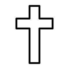 Obraz premium Christanity sign icon flat editable icon mark