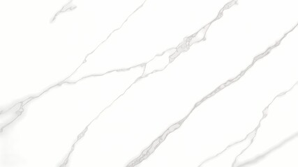 Fototapeta premium A clean white marble texture with subtle gray veins, ideal for backgrounds, flooring, or design inspiration, showcasing natural elegance and simplicity in a minimalist style.