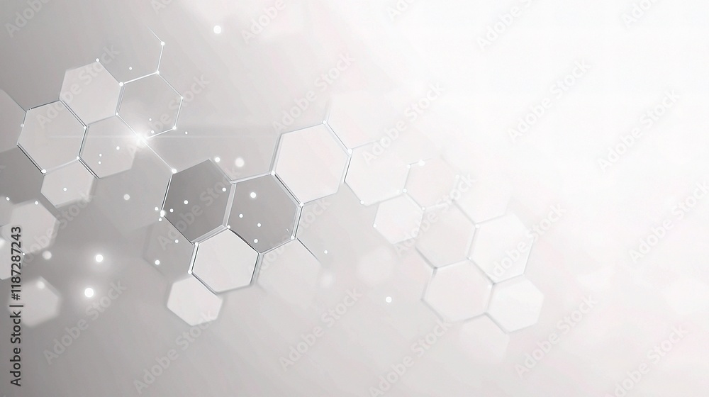 Poster abstract technology background with grey geometric lines and shapes