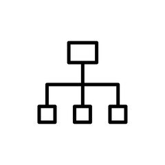 Flow chart icon flat editable icon mark