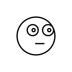 Flushed emoji icon flat editable icon mark