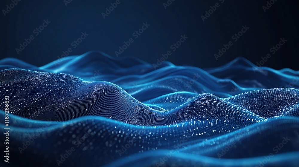 Poster abstract quantum technology concept with futuristic lines and scale
