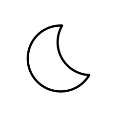 Moon icon flat editable icon mark