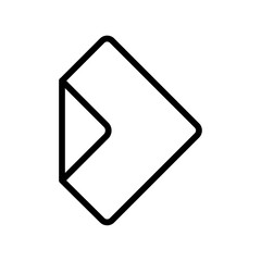 Paper fold icon flat editable icon mark