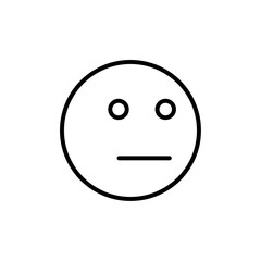 Neutral emoji icon flat editable icon mark