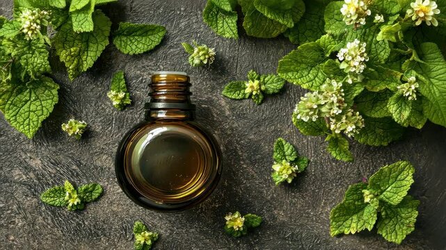 patchouli essential oil. Selective focus