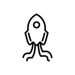 Rocket icon flat editable icon mark
