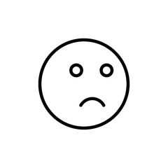 Sad icon flat editable icon mark