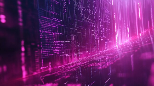 Abstract Technology Background with Programming Code and Lines