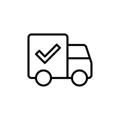 Shipped icon flat editable icon mark