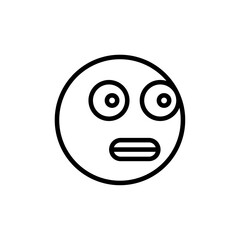 Shocked icon flat editable icon mark