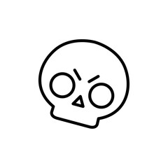 Skull icon flat editable icon mark