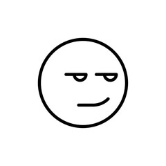 Smirking icon flat editable icon mark
