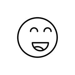 Smile icon flat editable icon mark