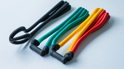 A set of rubber bands in different colors