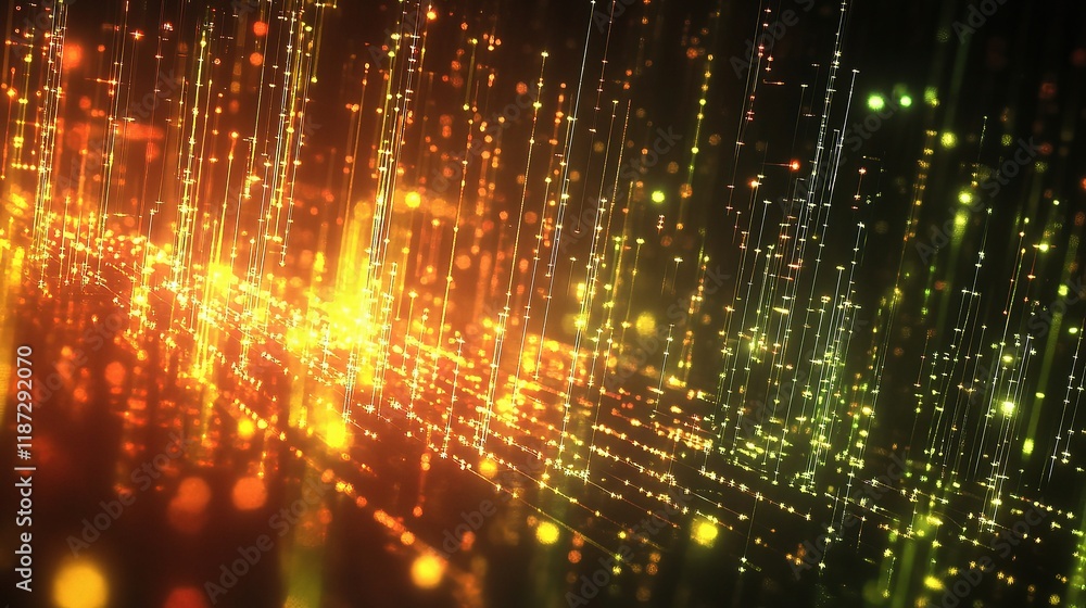 Poster bright connections in big data technology concept with lines and scale