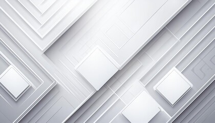 Obraz premium white abstract background with simple geometric shapes