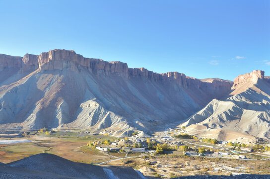 Cliffs in the Afghan national park Band-e-Amir National Park