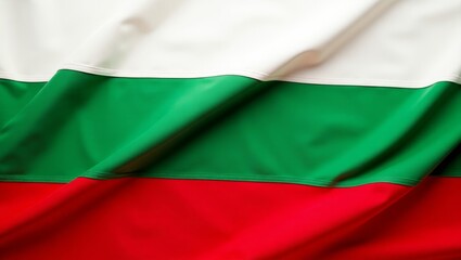 Bulgarian Flag With Fabric Texture