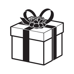 Valentine's Day Valentine Gift Box, vector, silhouette, illustration