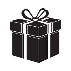 Valentine's Day Valentine Gift Box, vector, silhouette, illustration