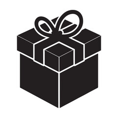 Valentine's Day Valentine Gift Box, vector, silhouette, illustration