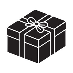 Valentine's Day Valentine Gift Box, vector, silhouette, illustration