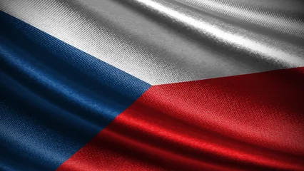  Czech Republic flag with realistic silky wave texture © Cetin