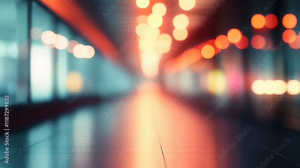 Poster abstract defocused technology space with sleek lines and scale