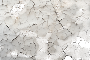 Dry cracked earth reveals patterns of drought conditions in a rural area during hot summer months