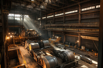 Metalurgical plant for the production of sheet steel.