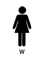 person and toilet sign