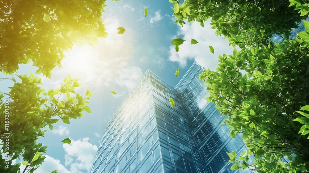 Aufkleber highdetail rendering of business ethic programs showcasing sustainable practices social responsibili