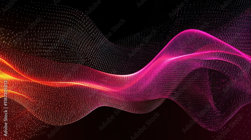 Poster abstract big data background with interconnected lines and patterns