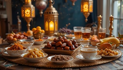 Ramadhan Kareem muslim background. Generative AI