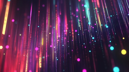 Abstract Data Technology Background with Colorful Lines and Light