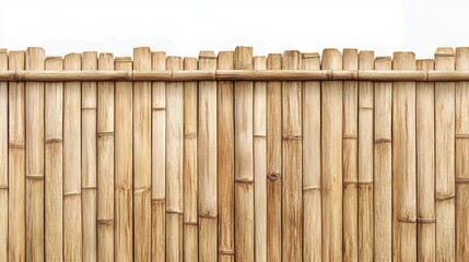 Natural Bamboo Fence Background for Tranquil Outdoor Spaces